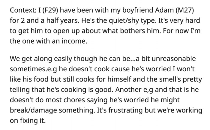 Is OP the a**hole for finally getting real with her boyfriend?