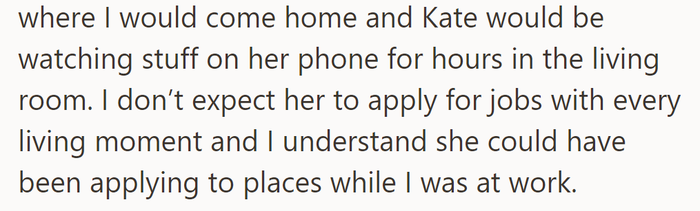 In July, the user found Kate binge-watching while supposedly job-hunting—multitasking, or just procrastinating?