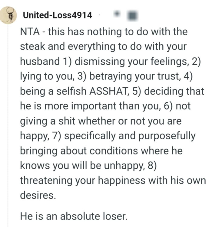 It has everything to do with OP's husband