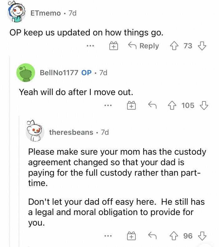 Secure custody agreement, moral and legal obligations.