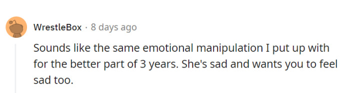 Sounds like she's trying to play the 