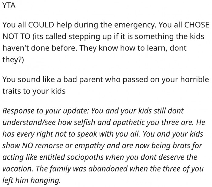 10. They are entitled sociopaths and don't deserve the vacation.