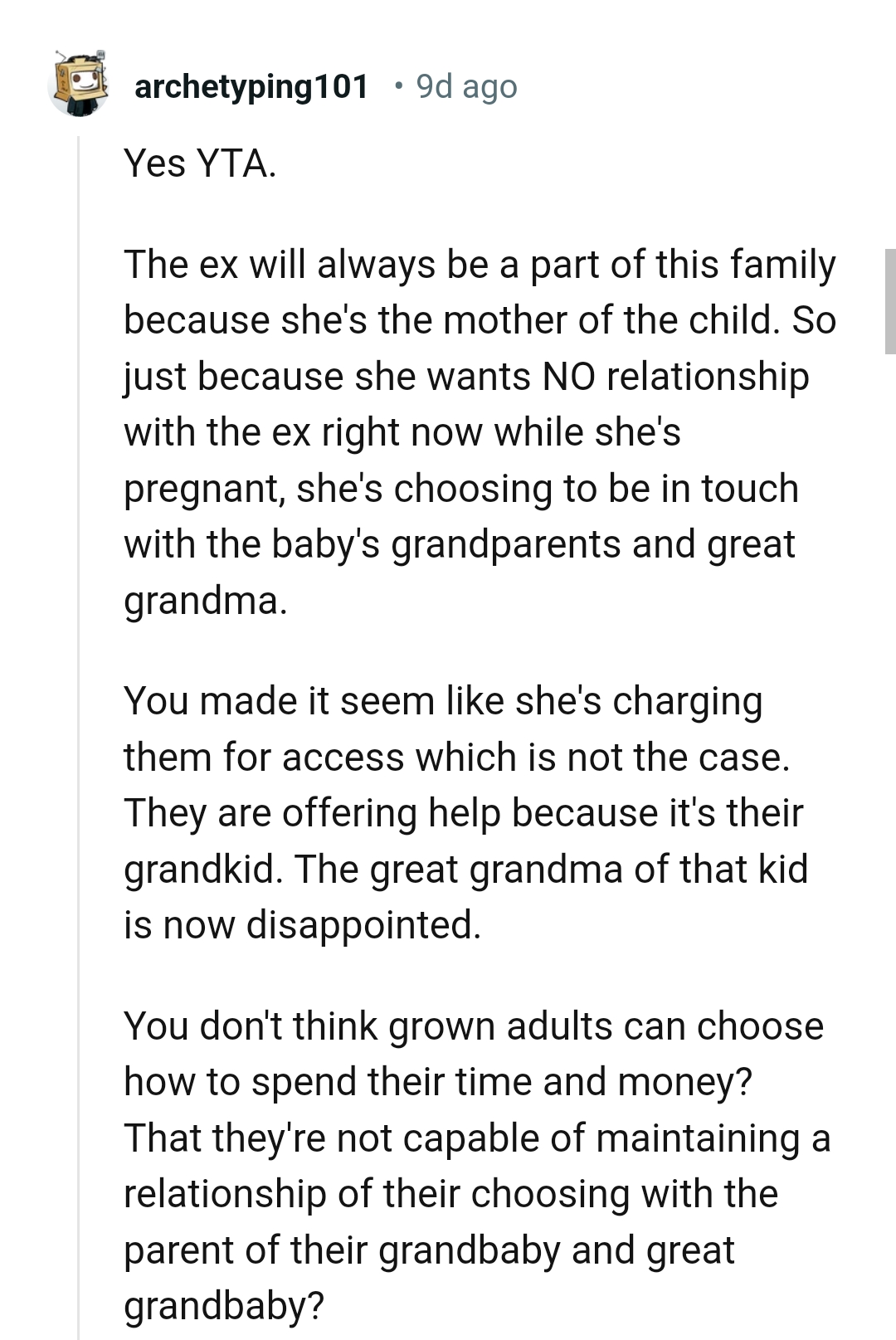 She's Choosing to Be in Touch with the Baby's Grandparents