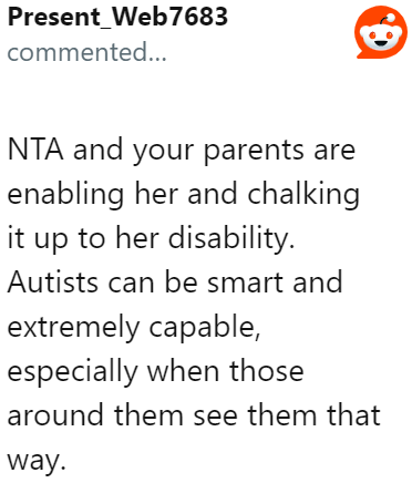 Unfortunately, the reality of the situation is that the parents are enabling the bad behavior of their younger child.