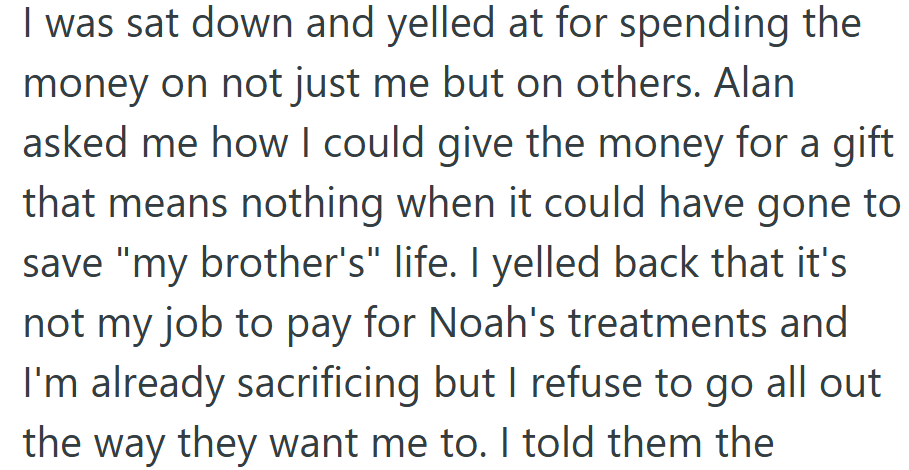The Confrontation Escalated. Her Stepdad Accused Her of Choosing “Wants” Over Her Brother’s Life, and She Finally Snapped—Insisting It Wasn’t Her Job to Fund His Medical Care.