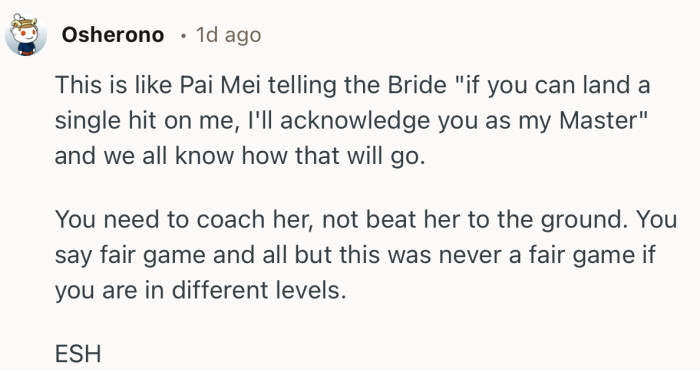 “You say fair game and all but this was never a fair game if you are in different levels.”