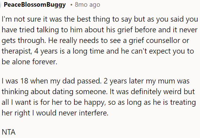 OP's son needs to find professional help after four years of struggling.