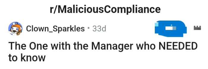 The OP pens down her story's title