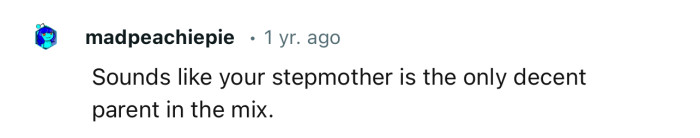 OP's stepmom is getting some accolades for the way she handled the issue