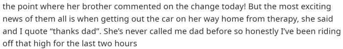 He mentioned that this significant milestone occurred, which shows the power of Reddit and the AITA thread.