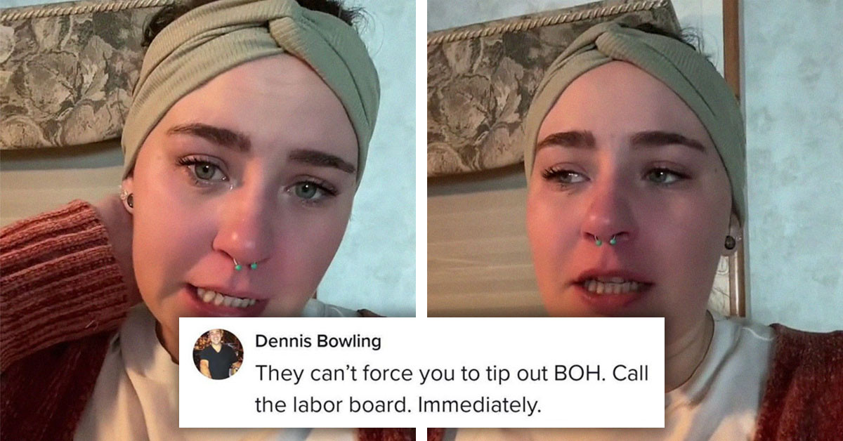Waitress in Tears Shares Story on TikTok After Being Required to Give Tips to Cooks, Leaving Her with Only $15