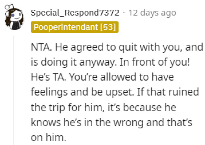 He's wrong and he knows it