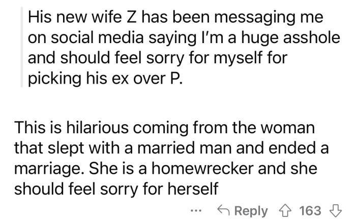 Her opinion doesn't matter to anyone in the world.