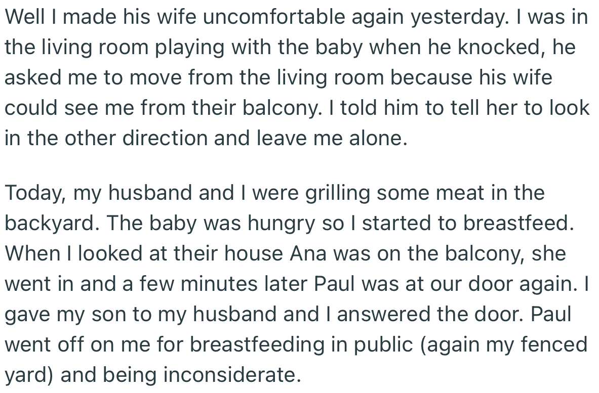 The Neighbor Kept Knocking at Their Door to Complain Each Time OP Was Doing Any Activity with the Kids