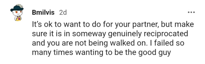 16. Wanting to do something for your partner