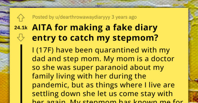 Redditor Asks If She's An A**hole For Making A Fake Diary Entry To Catch Her Stepmom Snooping
