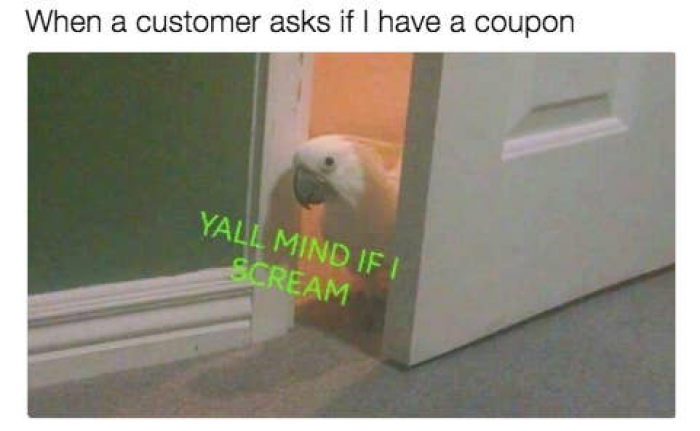 67. Bring your own coupons