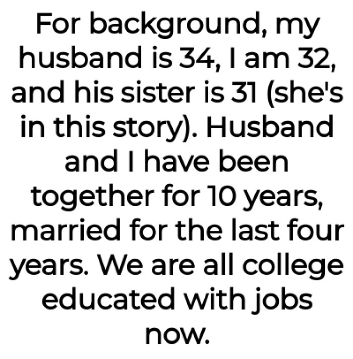 The OP and her husband have been together for ten years