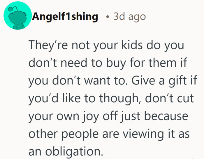 It’s a good reminder that giving should come from genuine affection, not quiet pressure.