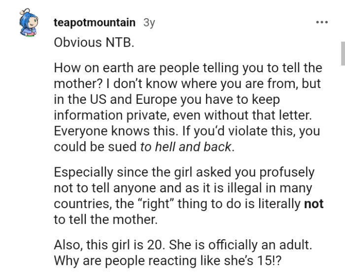 If the OP violates this, he can sued