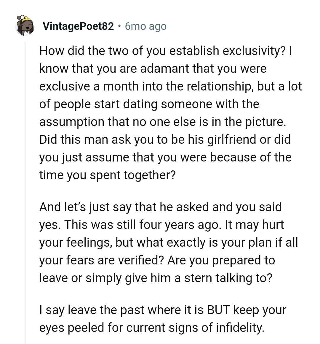 Is the OP prepared to leave, or does she just want to give her husband a stern talking to?