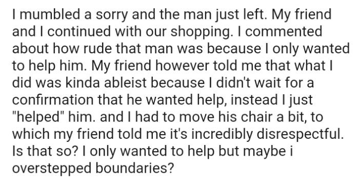 The OP grabbed their cereal and noticed that the man was struggling to reach a box