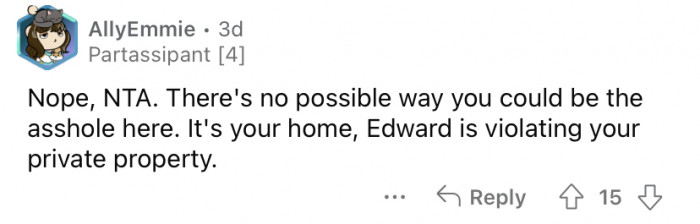 It's a violation of your private property!