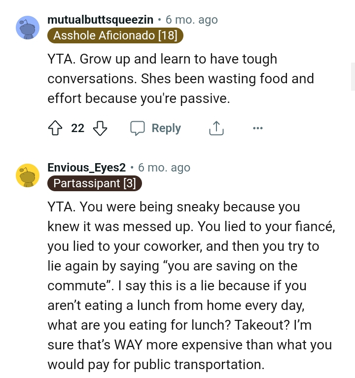 She has been wasting food and effort