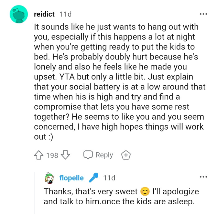 Just explain that your social battery is low around that time