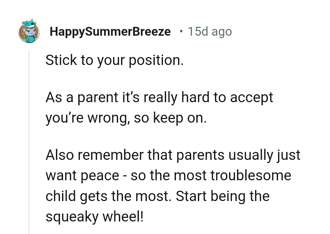 Being the Squeaky Wheel