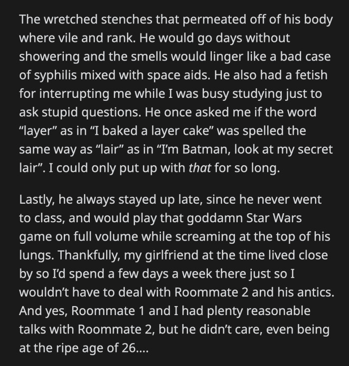 OP fell asleep and was woken by the sound of virtual lightsabers. He texted his roommate to keep it down. Nothing changed.