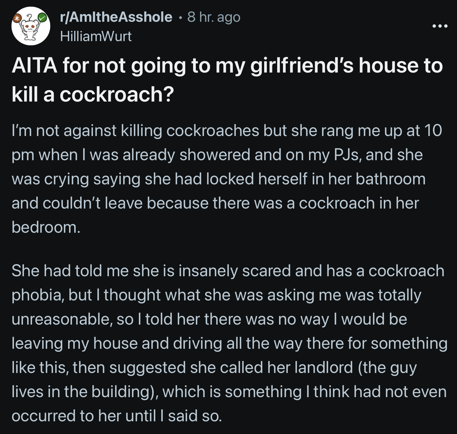 Here is the post in question...