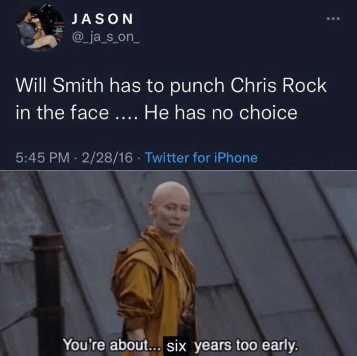 Who knew the fruition of this tweet would actually happen in our universe?