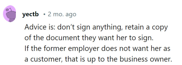 If they don't want her as a customer, it's their loss on the dance floor!