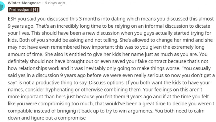 7. She's also entitled to give her kids her name