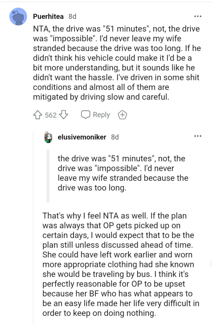 It sounds like he didn't want the hassle