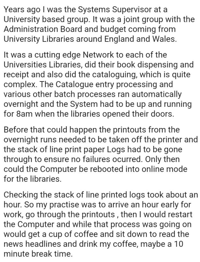 The catalogue entry processing and various other batch processes ran automatically