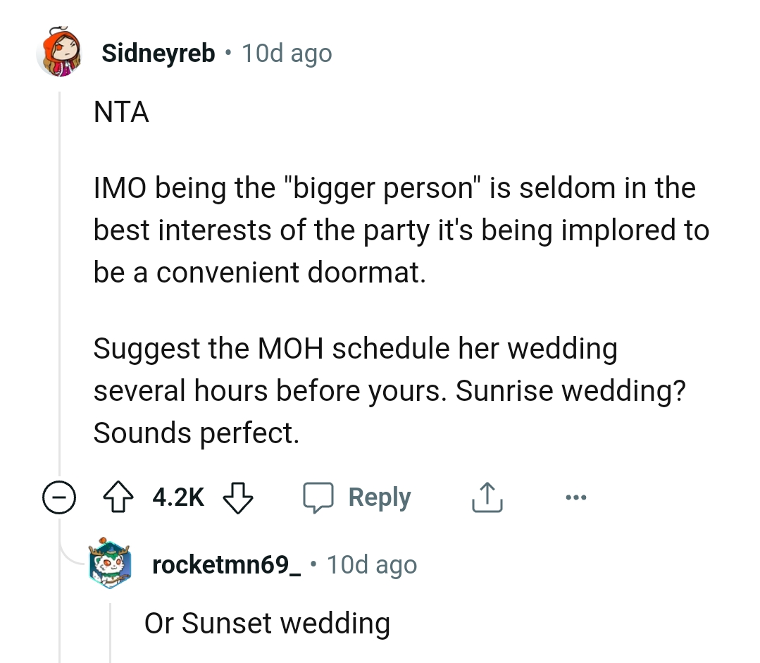 A sunrise wedding sounds perfect