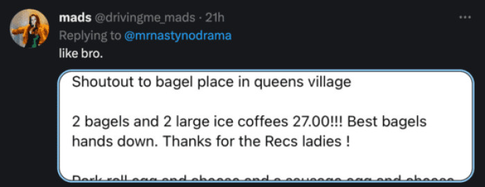 Shoutout to Bagel Place.