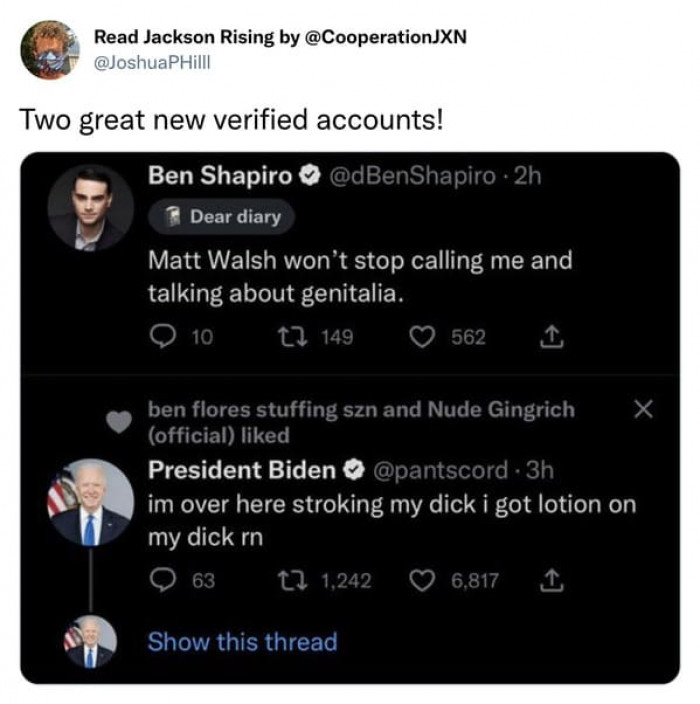 11. Why, President Biden, I'm shocked!