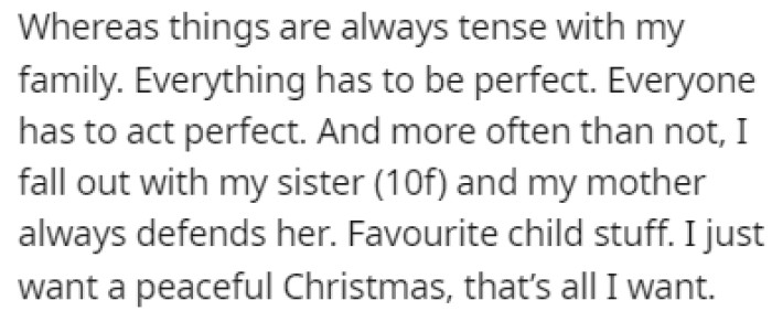 There's too much tension for OP whenever she's with her biological family