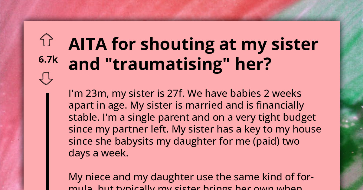 Inconsiderate Sister Steals Baby Formula From Struggling Single Dad Then Plays The “Trauma” Card During Heated Confrontation