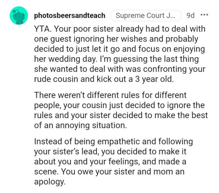 There weren't different rules for different people