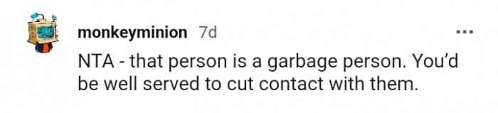 That person is a garbage person
