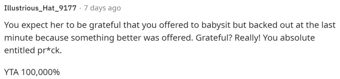 He most definitely is entitled, and he's also TA.