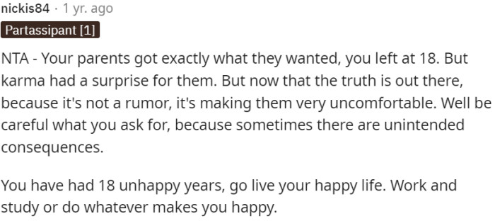 OP should pursue a happy life through work, studies, or whatever brings him joy.