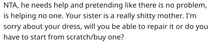 6. Her sister is a bad mum to the boy.