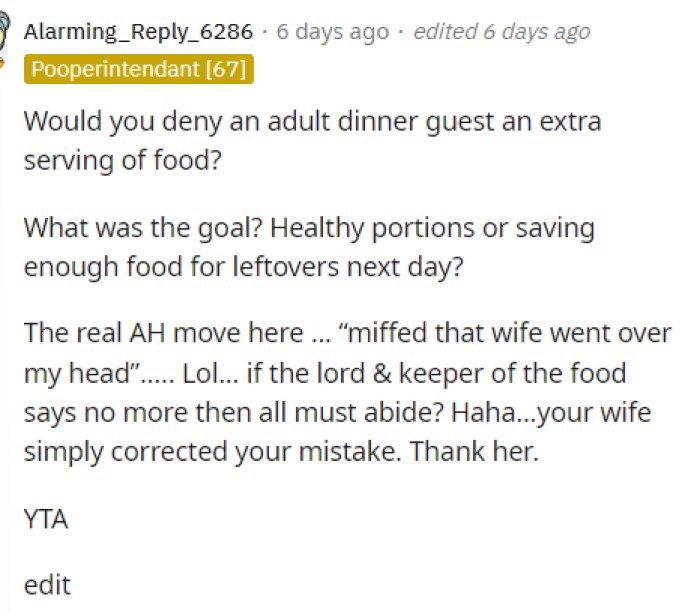 This is a great thing to ask OP because they probably would not have denied him another serving.