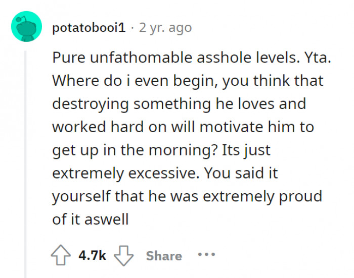 This might be one example of poor parenting or just parenting gone wrong.