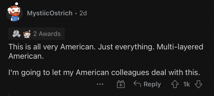 This is a problem for Americans to solve.